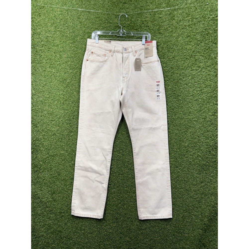 Levis 501 Jeans Womens 30x30 Tan Original High Rise Straight Leg 125010578 New